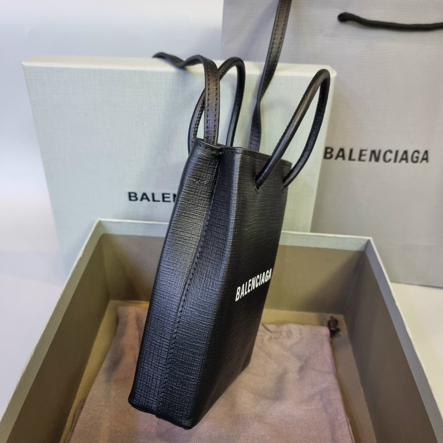 Phone Holder Bag  Balenciaga  Leather  Black