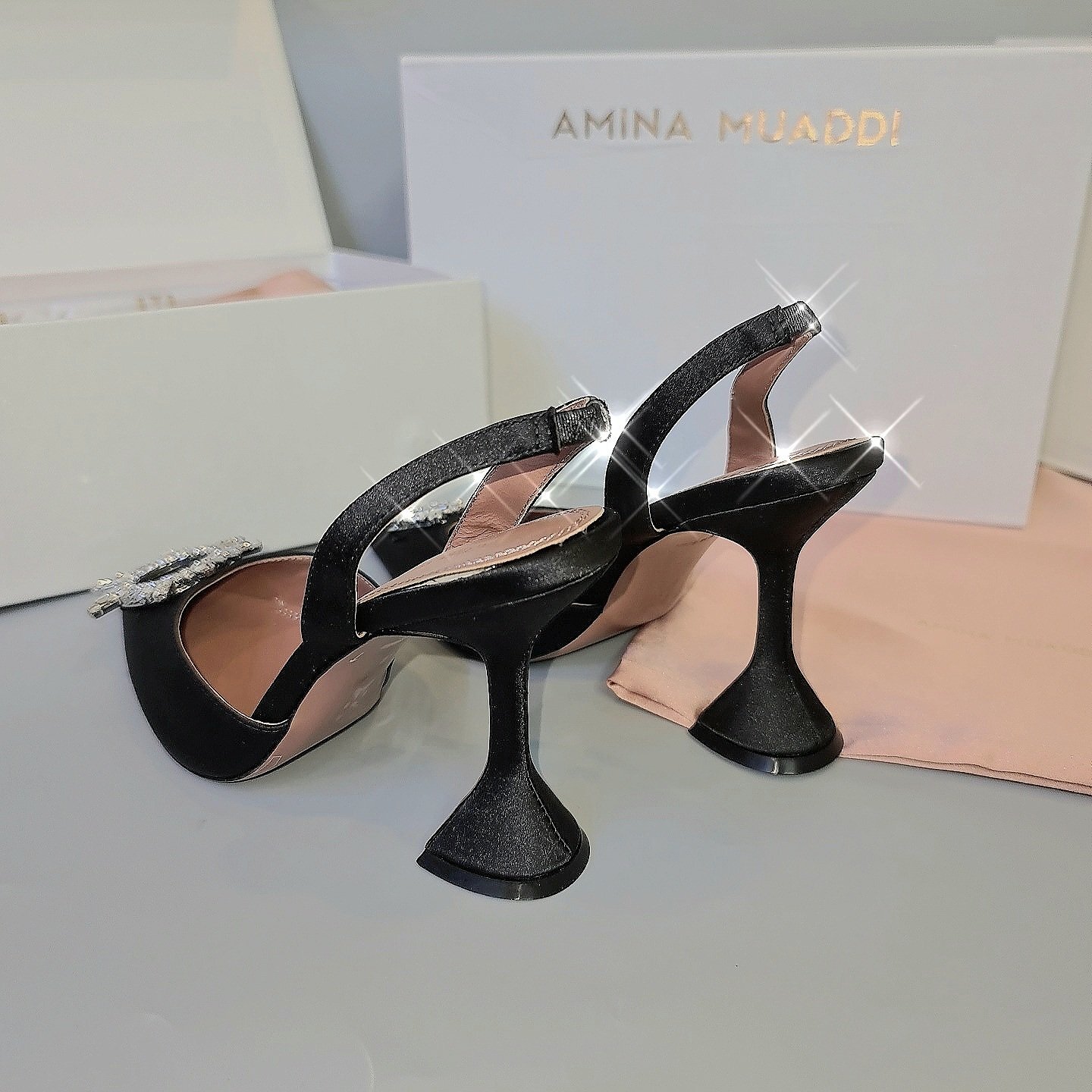 Giày AMINA MUADDI Begum Crystal Slingback