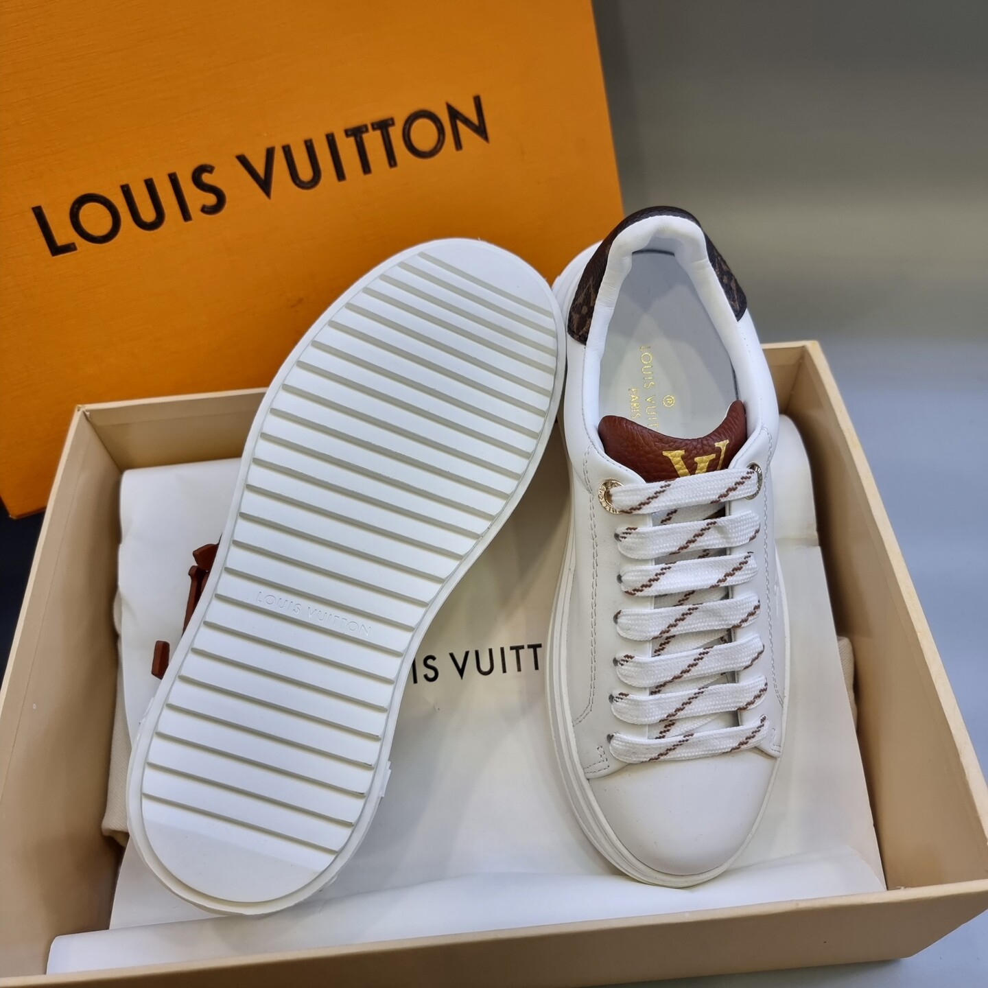 Giày Louis Vuitton LV Trainer Monogram Denim  Fandy